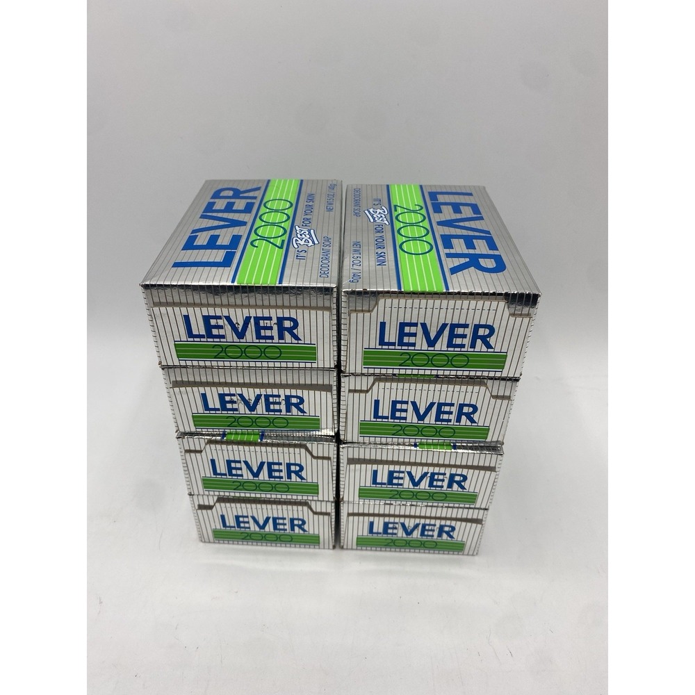VTG Lever 2000 8 Bar Pack‎ Lot 5oz Deodorant Soap Silver Box USA